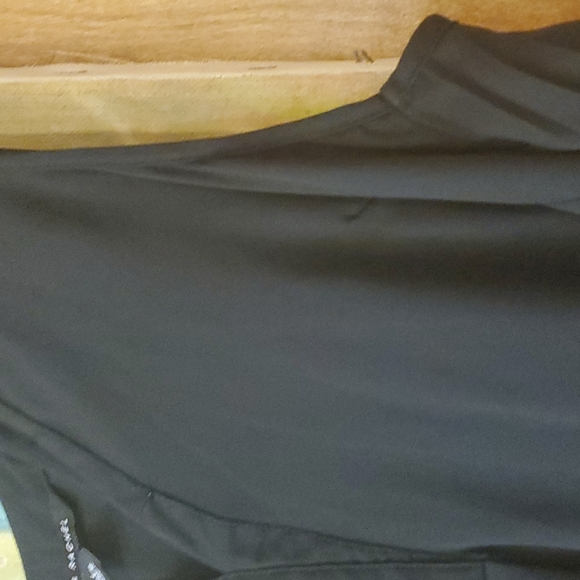 Zac & Rachel sheer pleated back, black, sleeveless tunic blouse - Picture 8 of 11